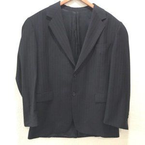 Andrew Fezza Men’s Super 100’s Wool Pin Striped Blazer 44L Suit